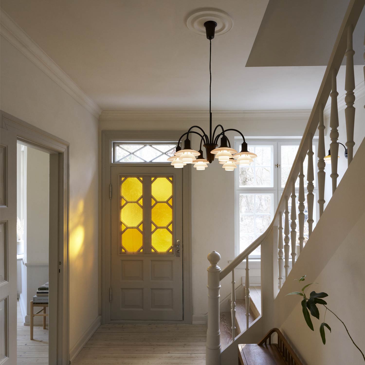 PH 1/1 Chandelier in hall.