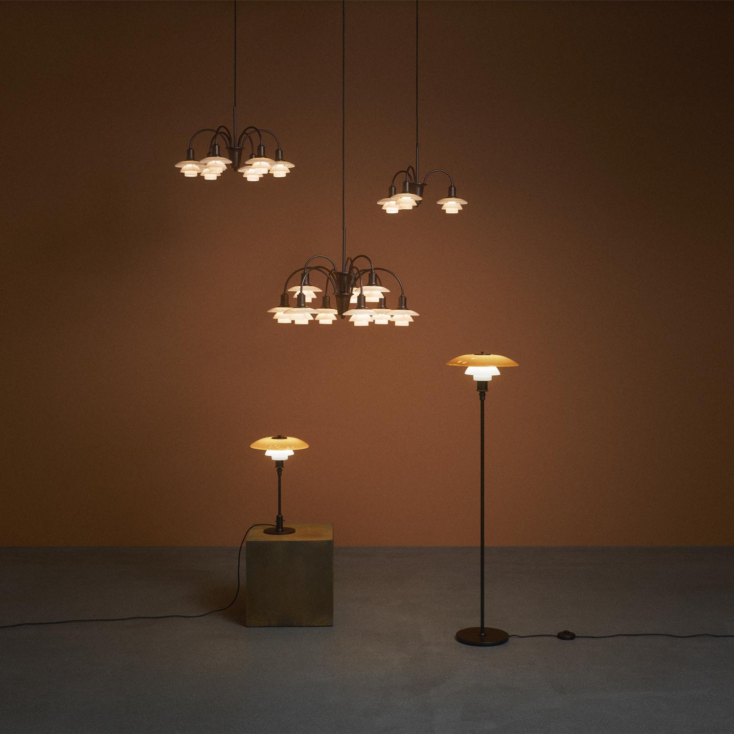 PH 1/1 Chandelier in exhibition.