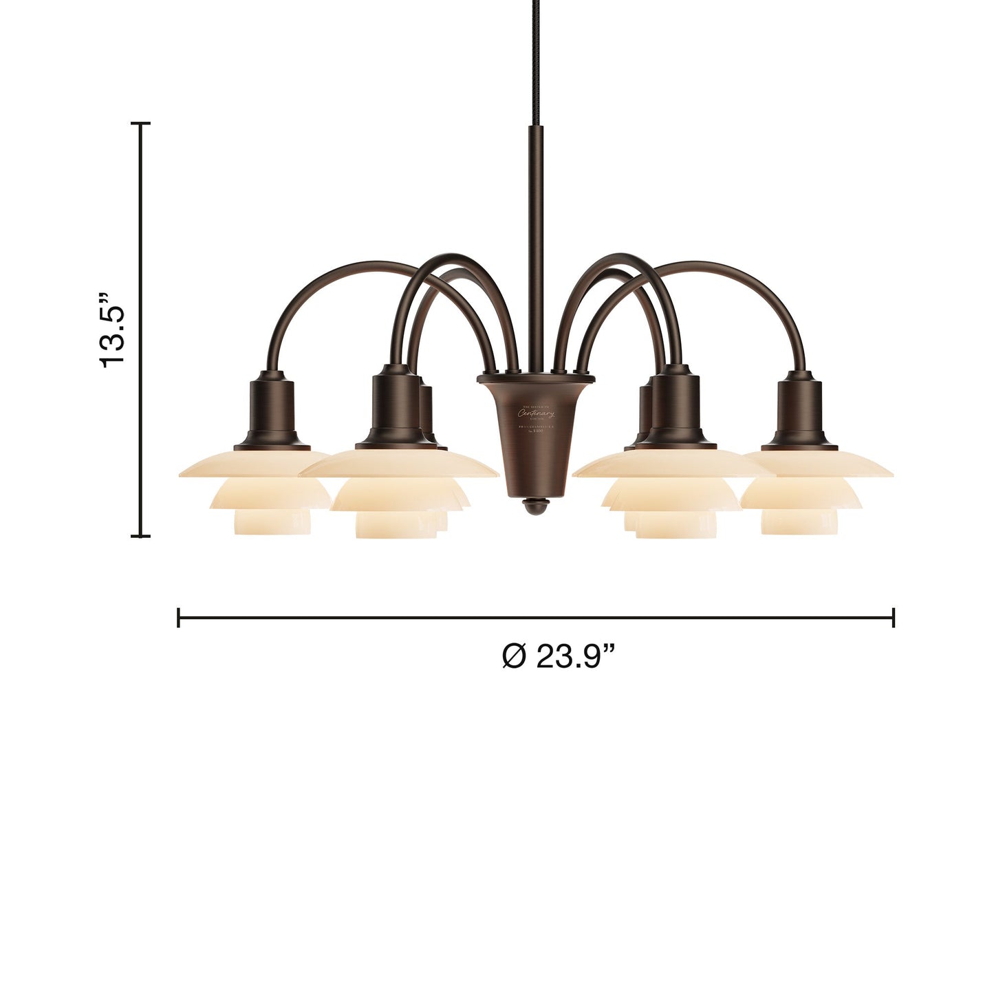 PH 1/1 Chandelier - line drawing.