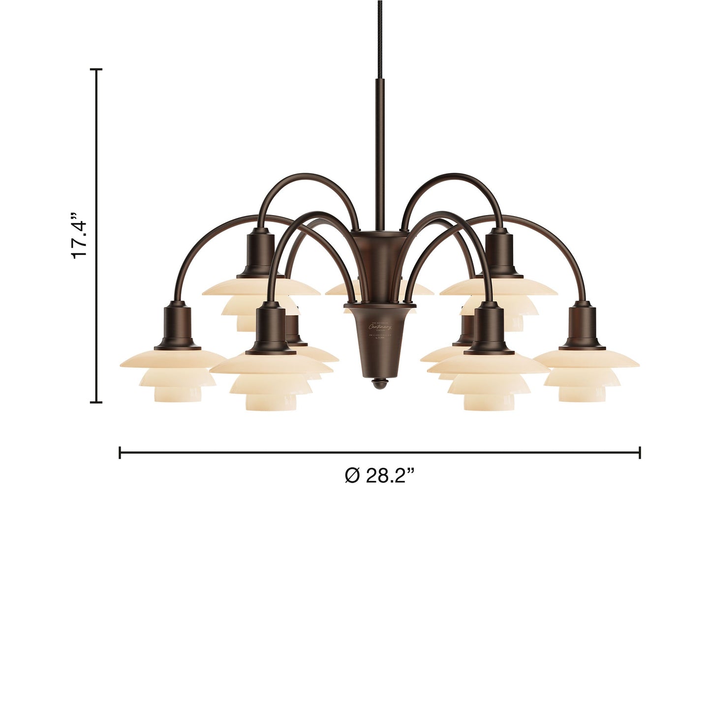 PH 1/1 Chandelier - line drawing.