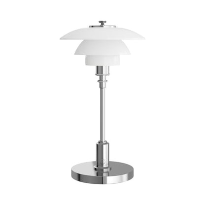 PH 1/1 LED Rechargeable Table Lamp in High Lustre Chrome Plated.