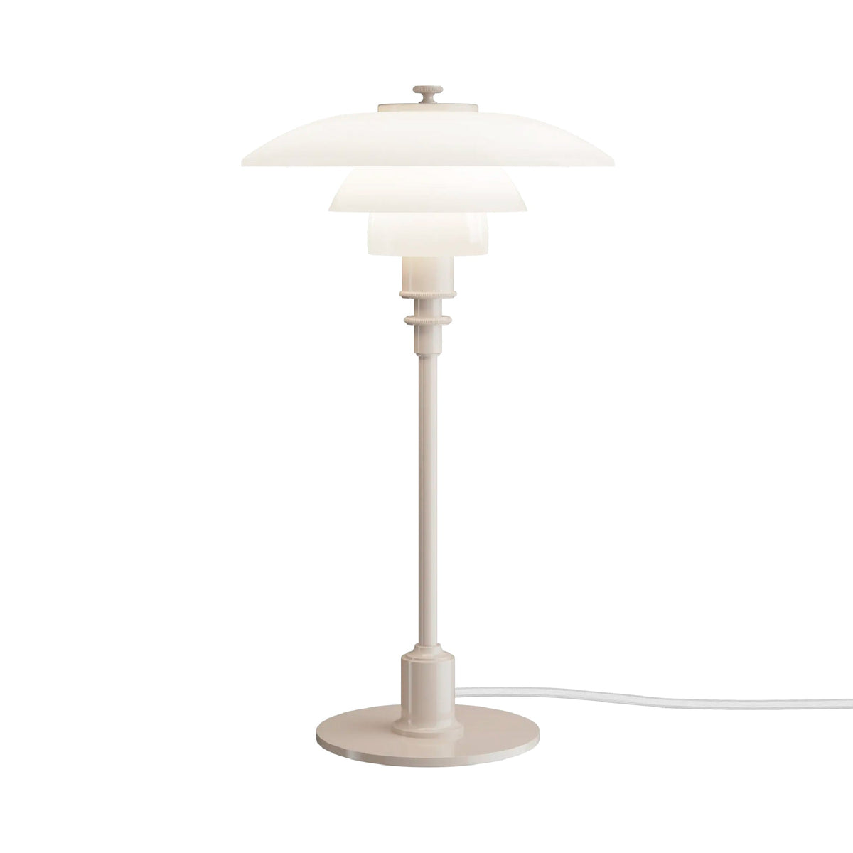 PH 2/1 Table Lamp in Glossy Beige.