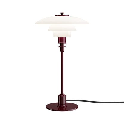 PH 2/1 Table Lamp in Glossy Burgundy.