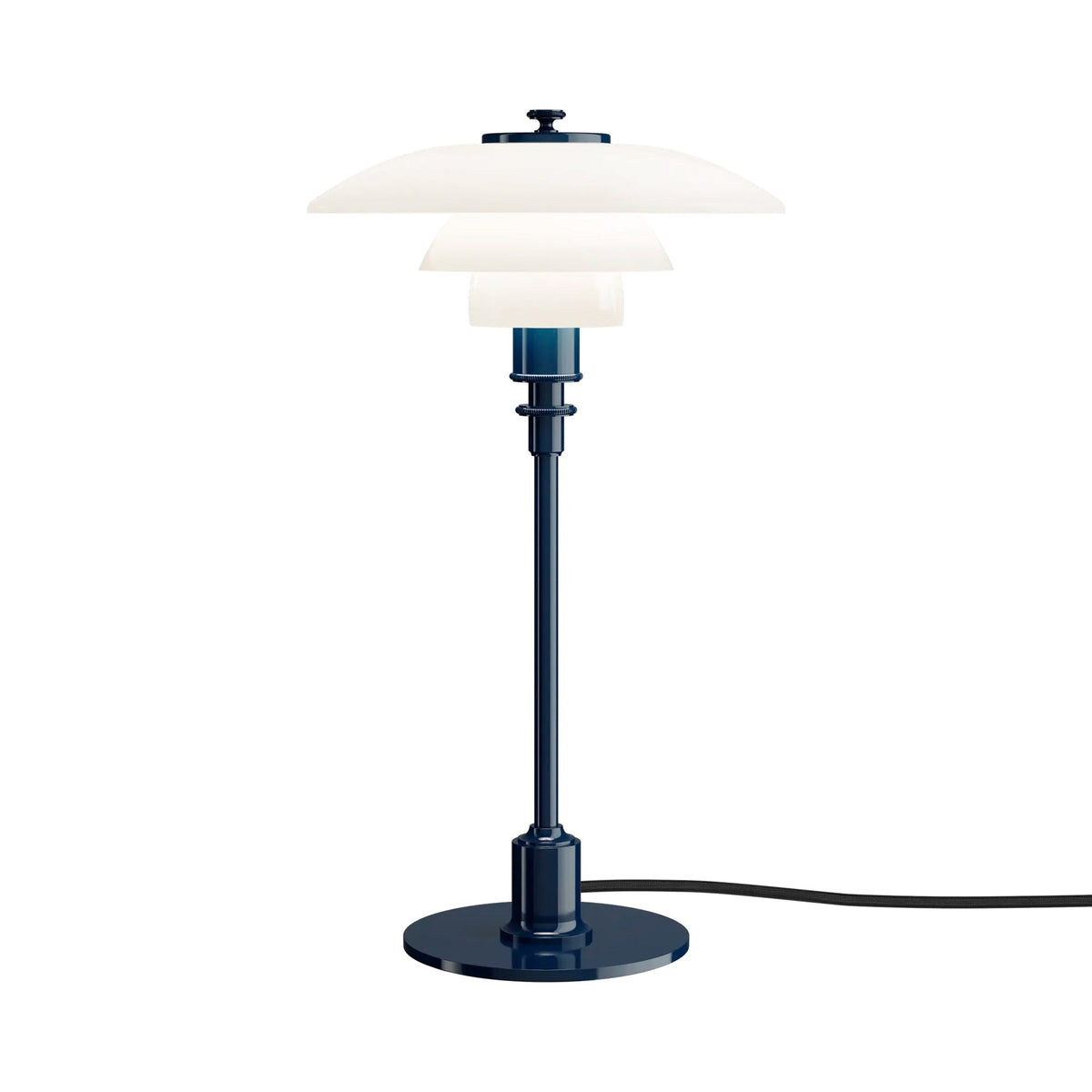 PH 2/1 Table Lamp in Glossy Deep Blue.
