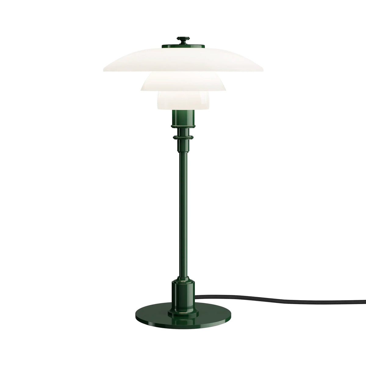 PH 2/1 Table Lamp in Glossy Deep Green.