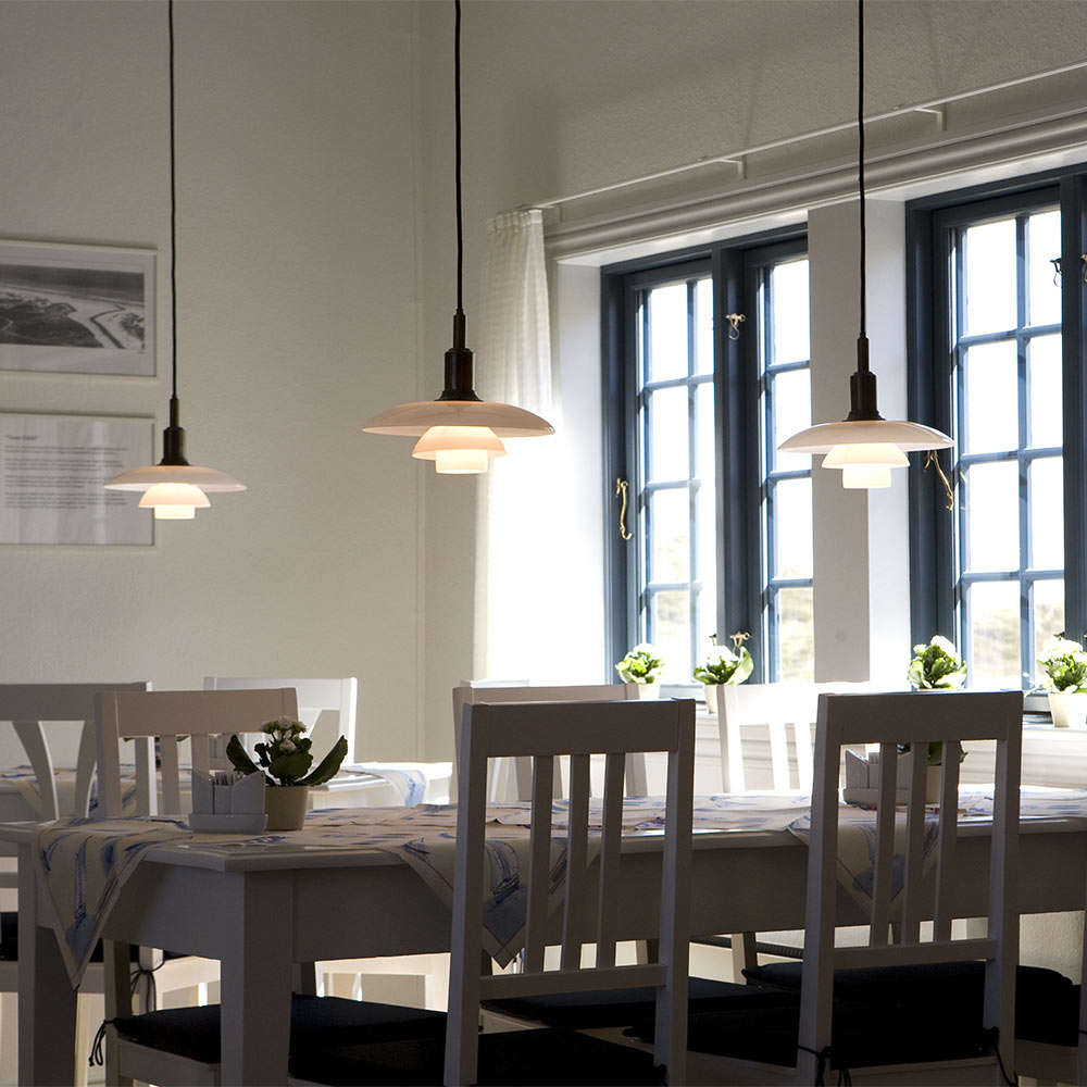 PH 3/2 Pendant Light in dining room.