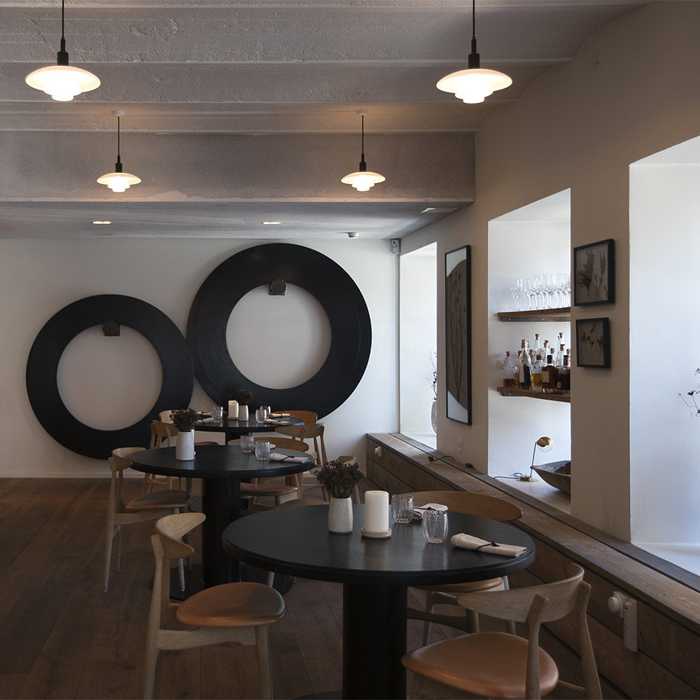 PH 3/2 Pendant Light in restaurant.