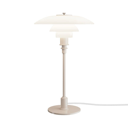PH 3/2 Table Lamp in Glossy Beige/Opal White.