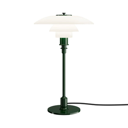 PH 3/2 Table Lamp in Glossy Deep Green/Opal White.