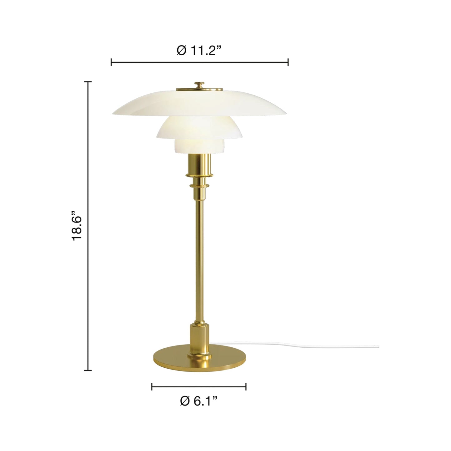 PH 3/2 Table Lamp - line drawing.