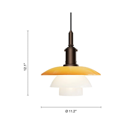 PH 3/3 Pendant light - line drawing.