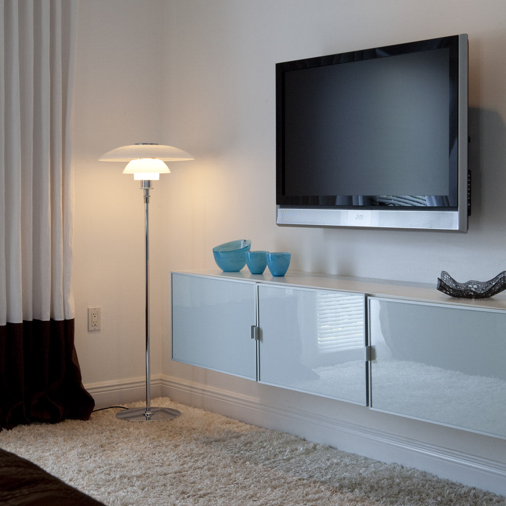 PH 4½-3½ Floor Lamp in living room.