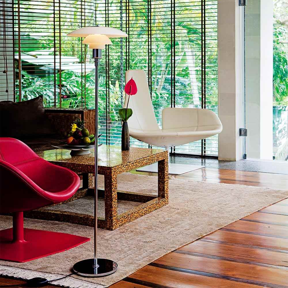 PH 4½-3½ Floor Lamp in living room.