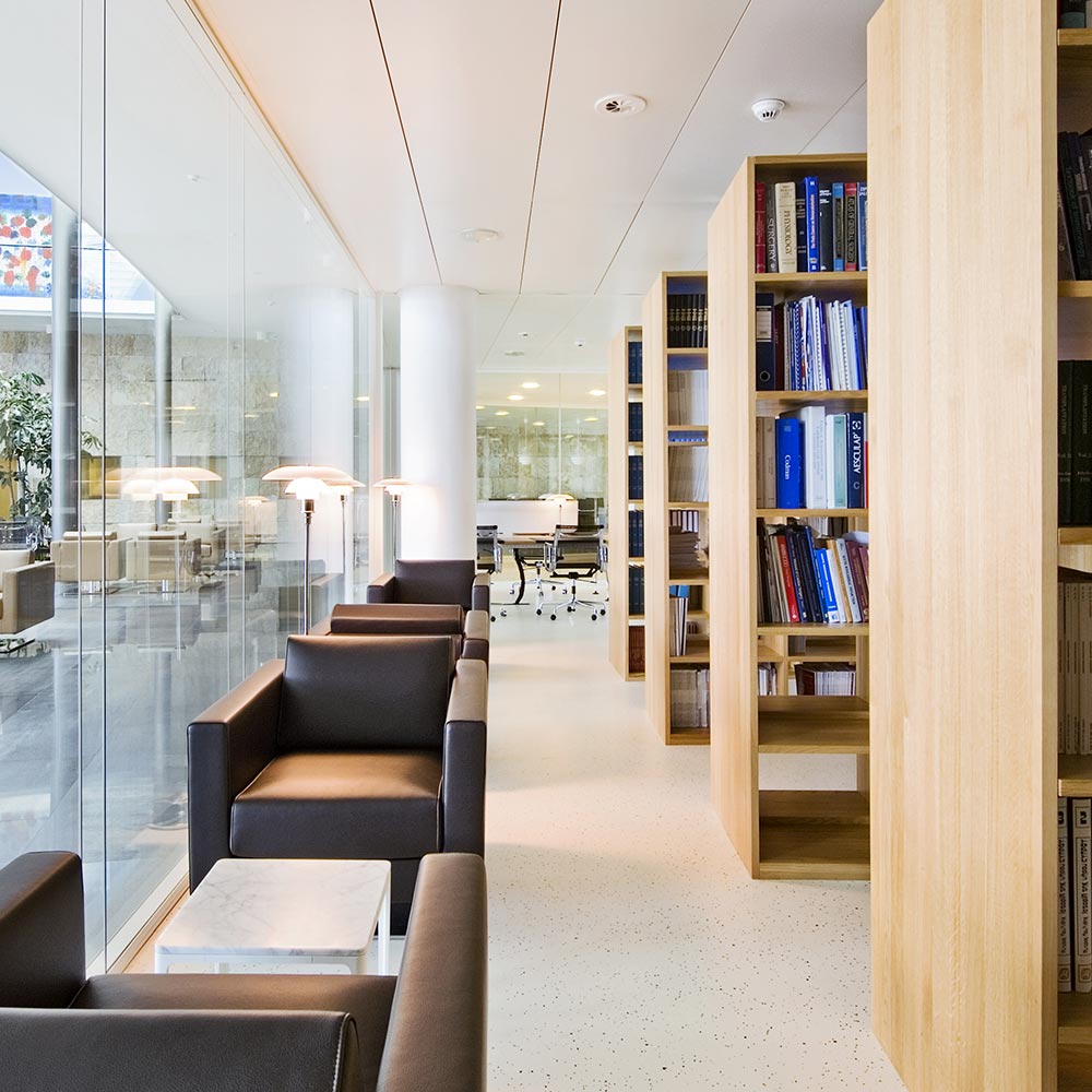 PH 4½-3½ Floor Lamp in office.