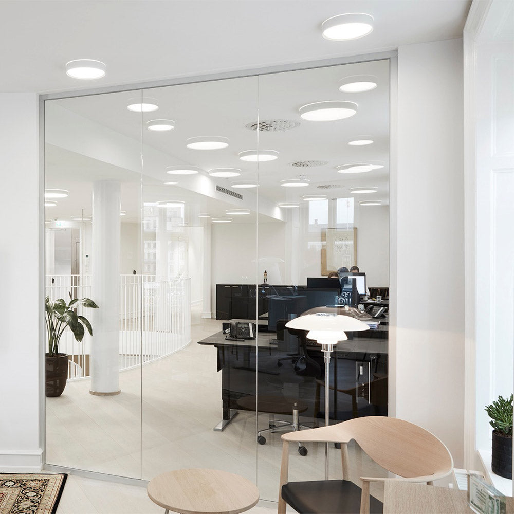 PH 4½-3½ Floor Lamp in office.