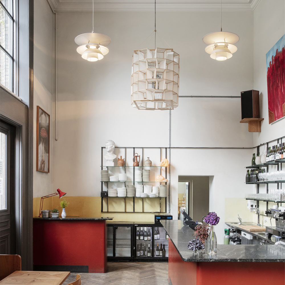 PH 5-4½ Pendant Light in restaurant.