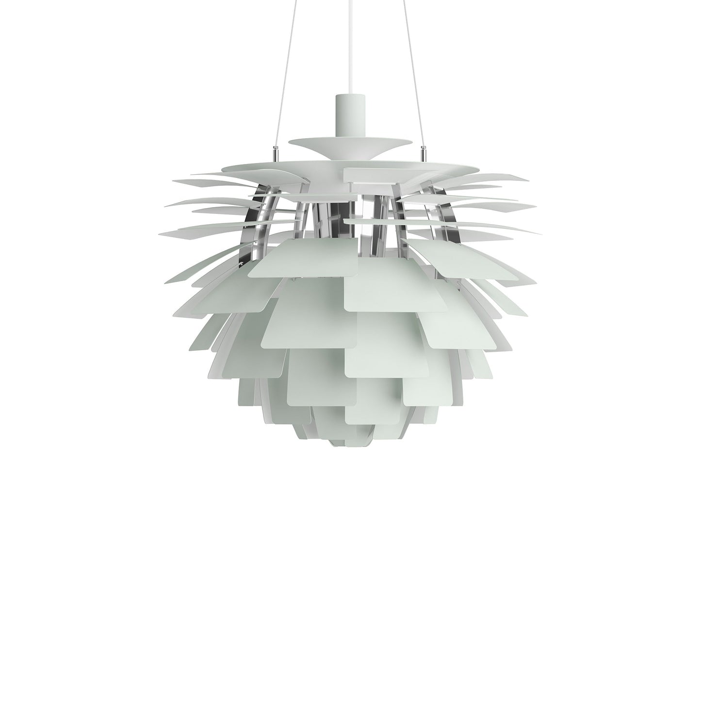 PH Artichoke Pendant Light in Dusty Green/Chrome (23.6-Inch).
