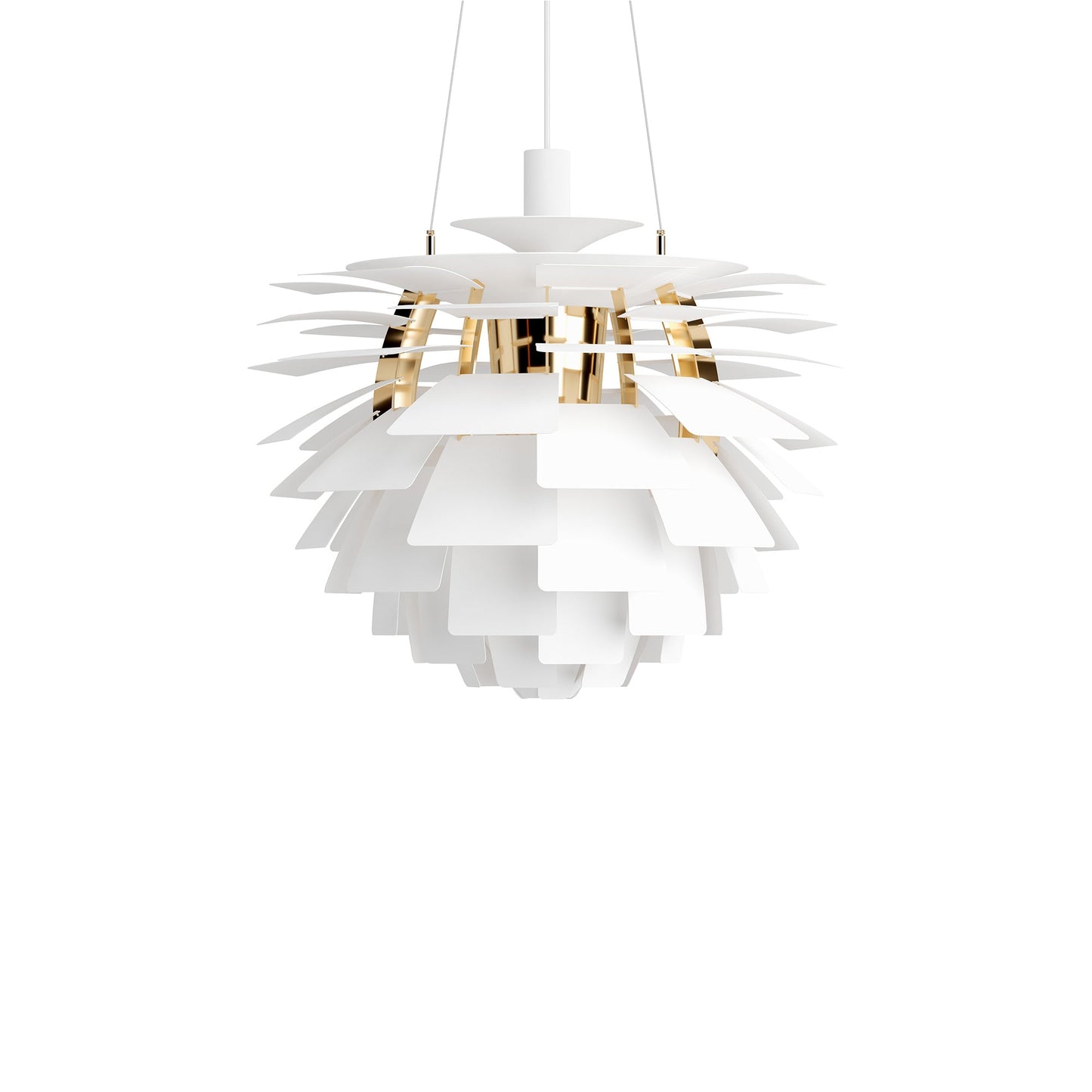 PH Artichoke Pendant Light in Soft White/Brass (23.6-Inch).