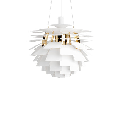 PH Artichoke Pendant Light in Soft White/Brass (23.6-Inch).