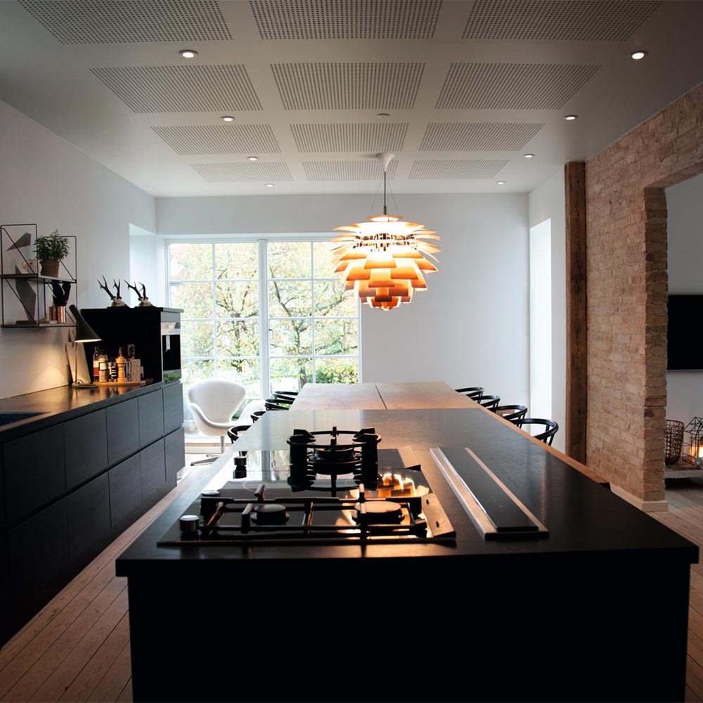 PH Artichoke Pendant Light in kitchen.