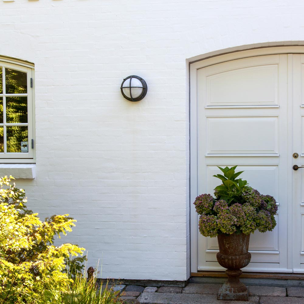 Skot LED Wall Light in Outside Area.