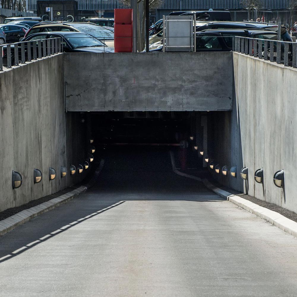 Skot LED Wall Light in Outside Area.