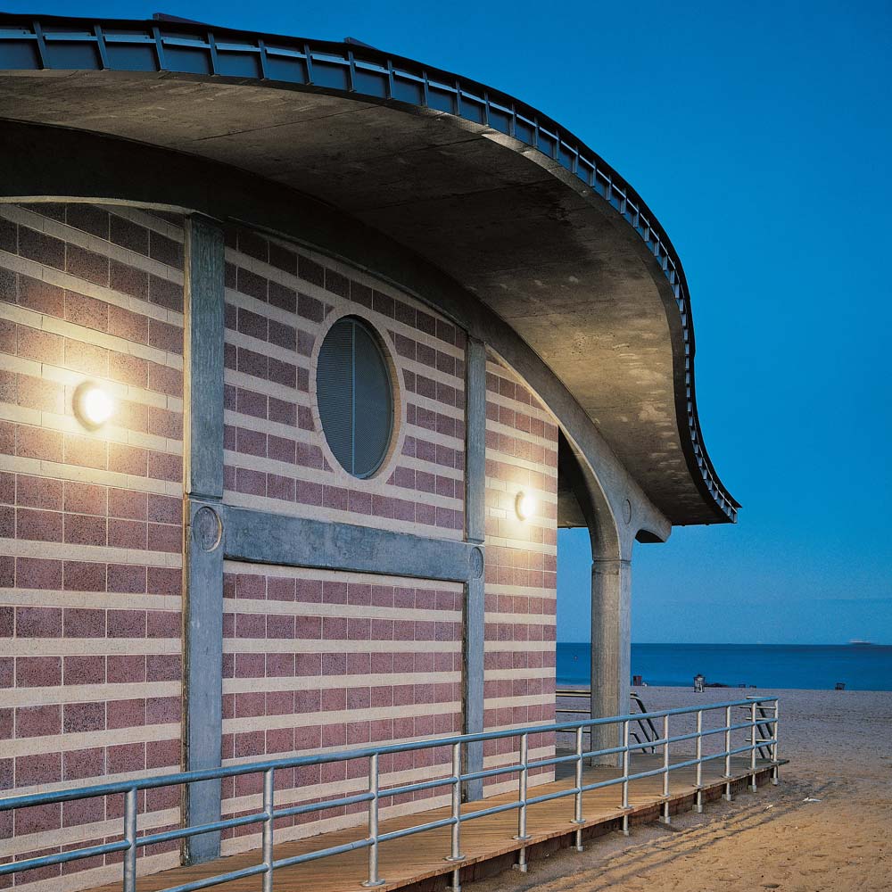 Skot LED Wall Light in Outside Area.