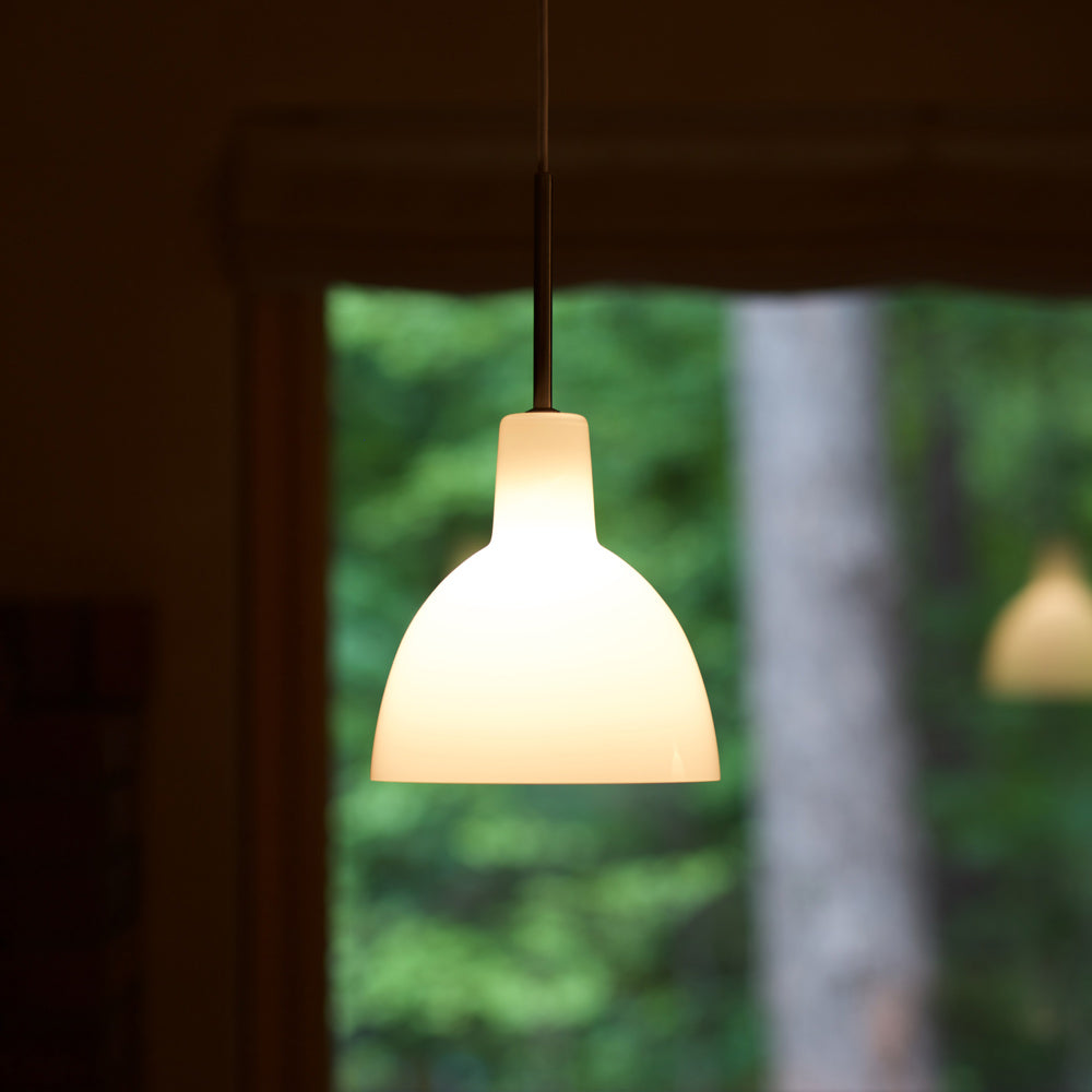 Toldbod Glass Pendant Light in room.