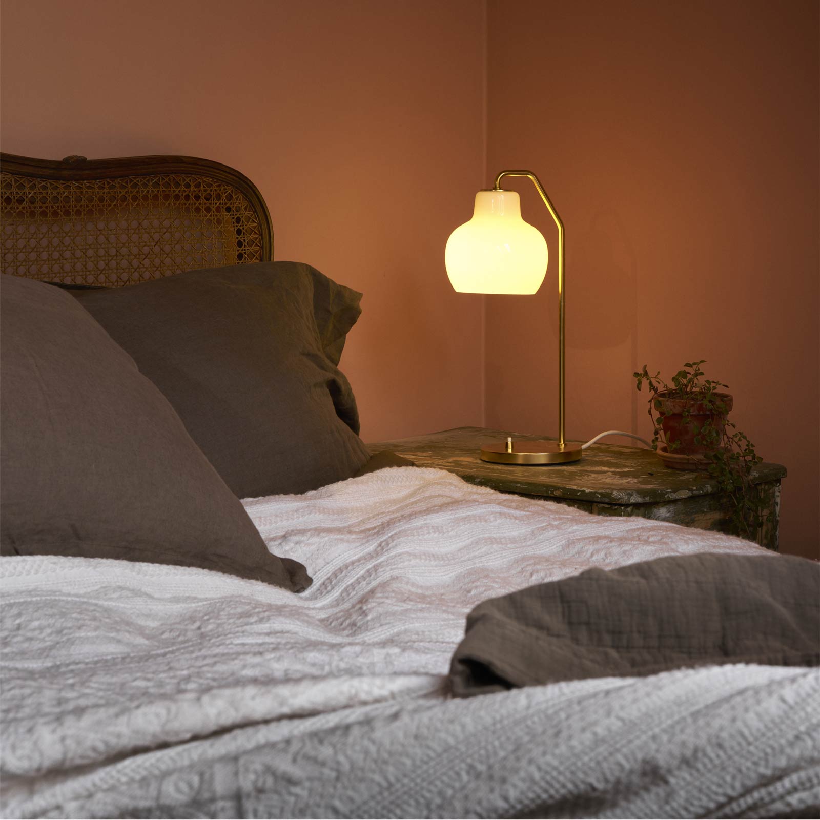 VL Ring Crown Table Lamp in bedroom.
