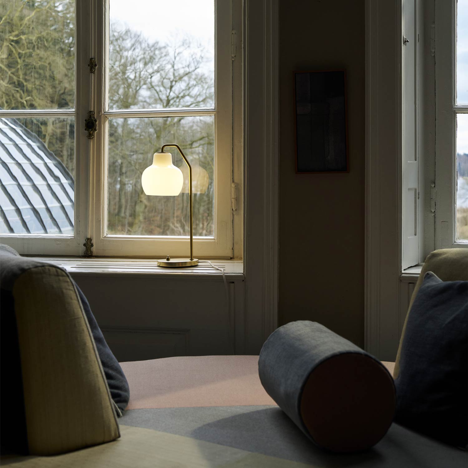 VL Ring Crown Table Lamp in living room.