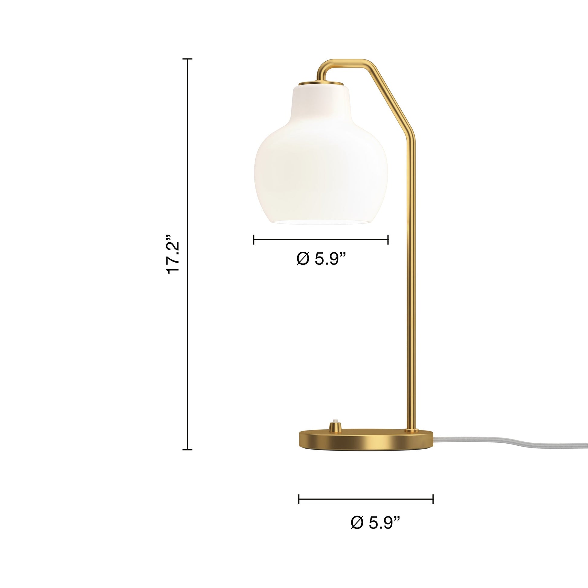 VL Ring Crown Table Lamp - line drawing.