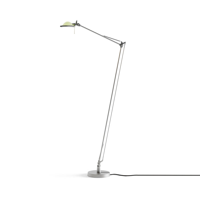 Berenice Floor Lamp in Aluminium/Sage Green.