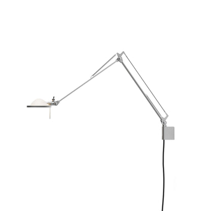 Berenice Wall Light in Aluminium/White Satin.