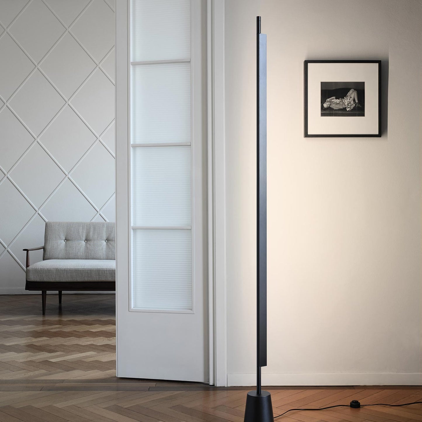 Compendium LED Floor Lamp in living room.