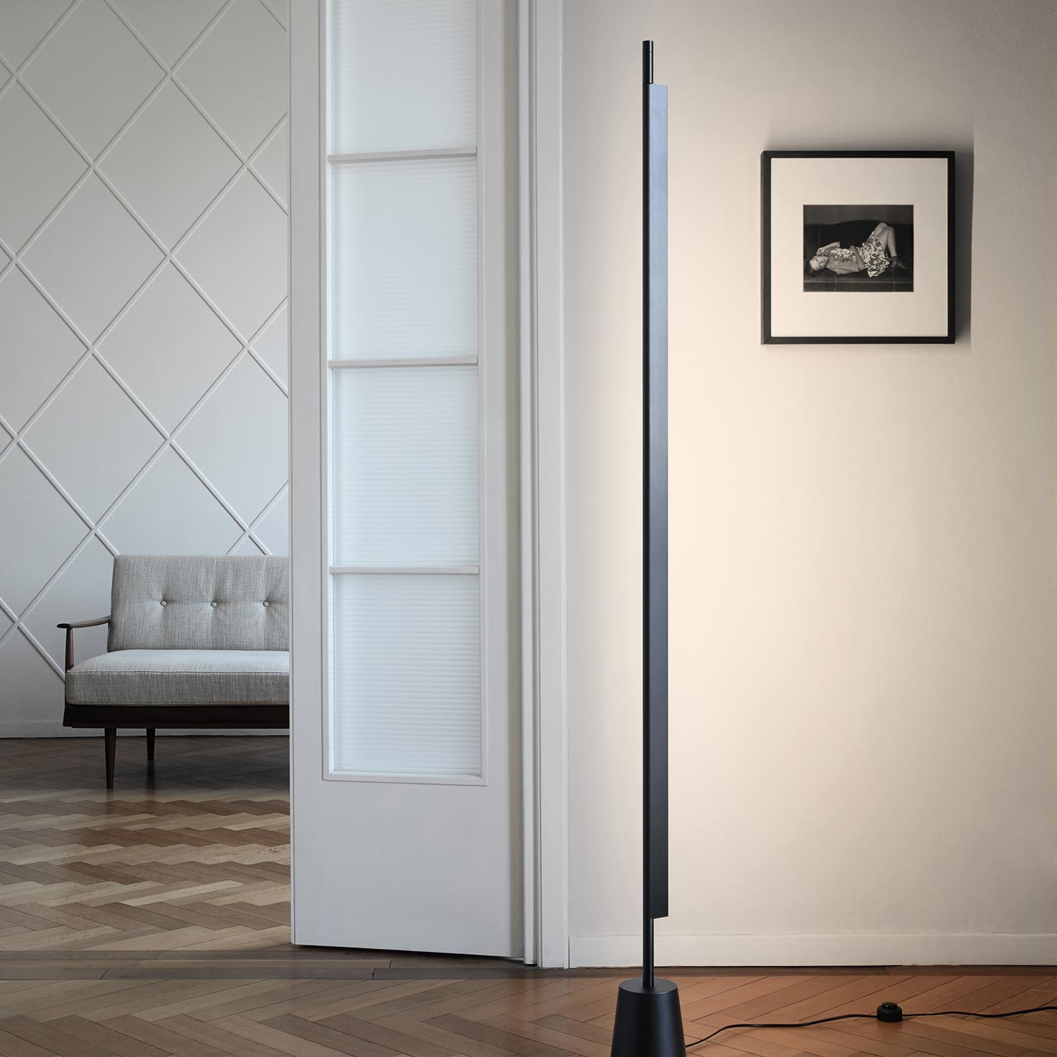 Compendium LED Floor Lamp in living room.