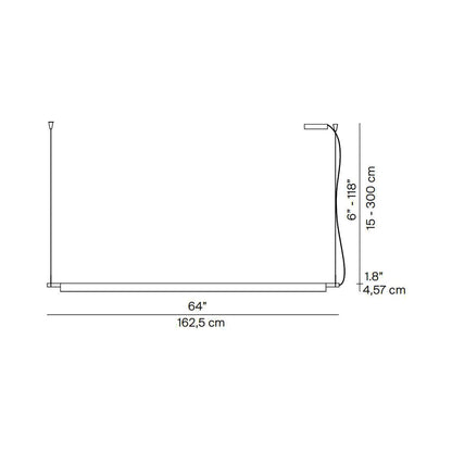Compendium LED Pendant Light - line drawing.