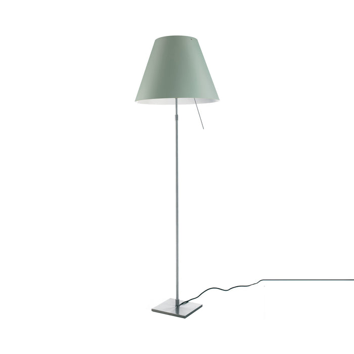 Costanza Floor Lamp in Alu/Comfort Green.