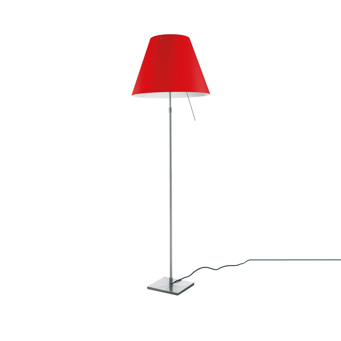Costanza Floor Lamp in Alu/Primary Red.