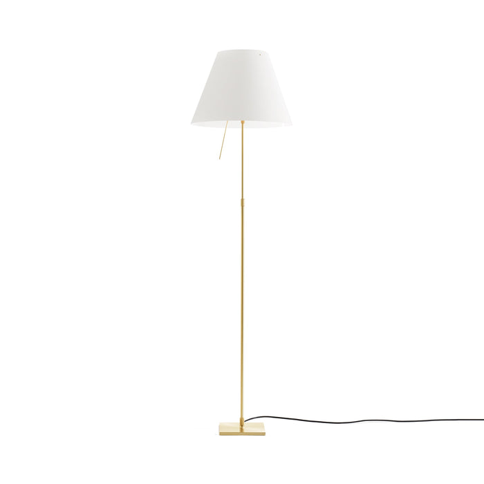 Costanza Floor Lamp in Brass/White.