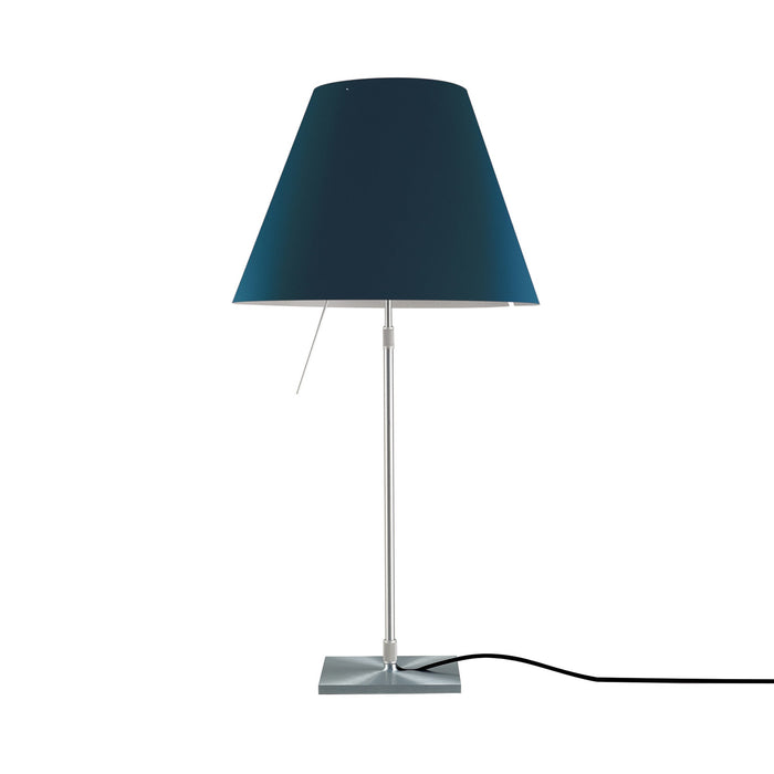 Costanza Table Lamp in Alu/Petroleum Blue.