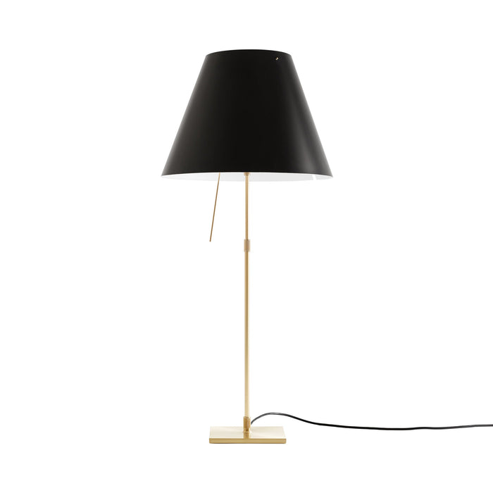 Costanza Table Lamp in Brass/Liquorice Black.