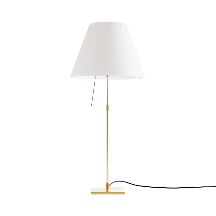 Costanza Table Lamp in Brass/White.