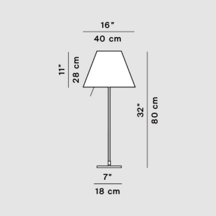 Costanza Table Lamp - line drawing.