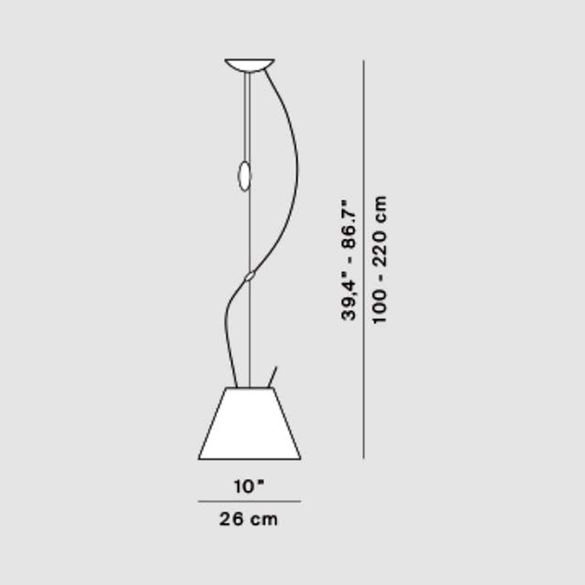 Costanzina Pendant Light - line drawing.