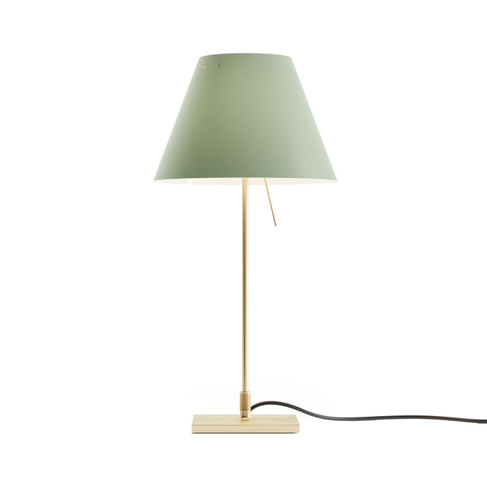 Costanzina Table Lamp in Brass/Comfort Green.