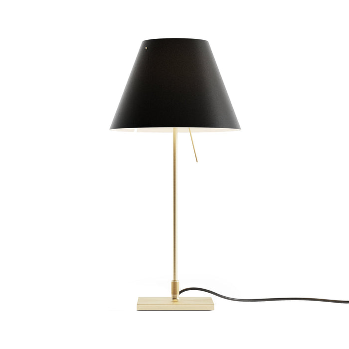 Costanzina Table Lamp in Brass/Liquorice Black.