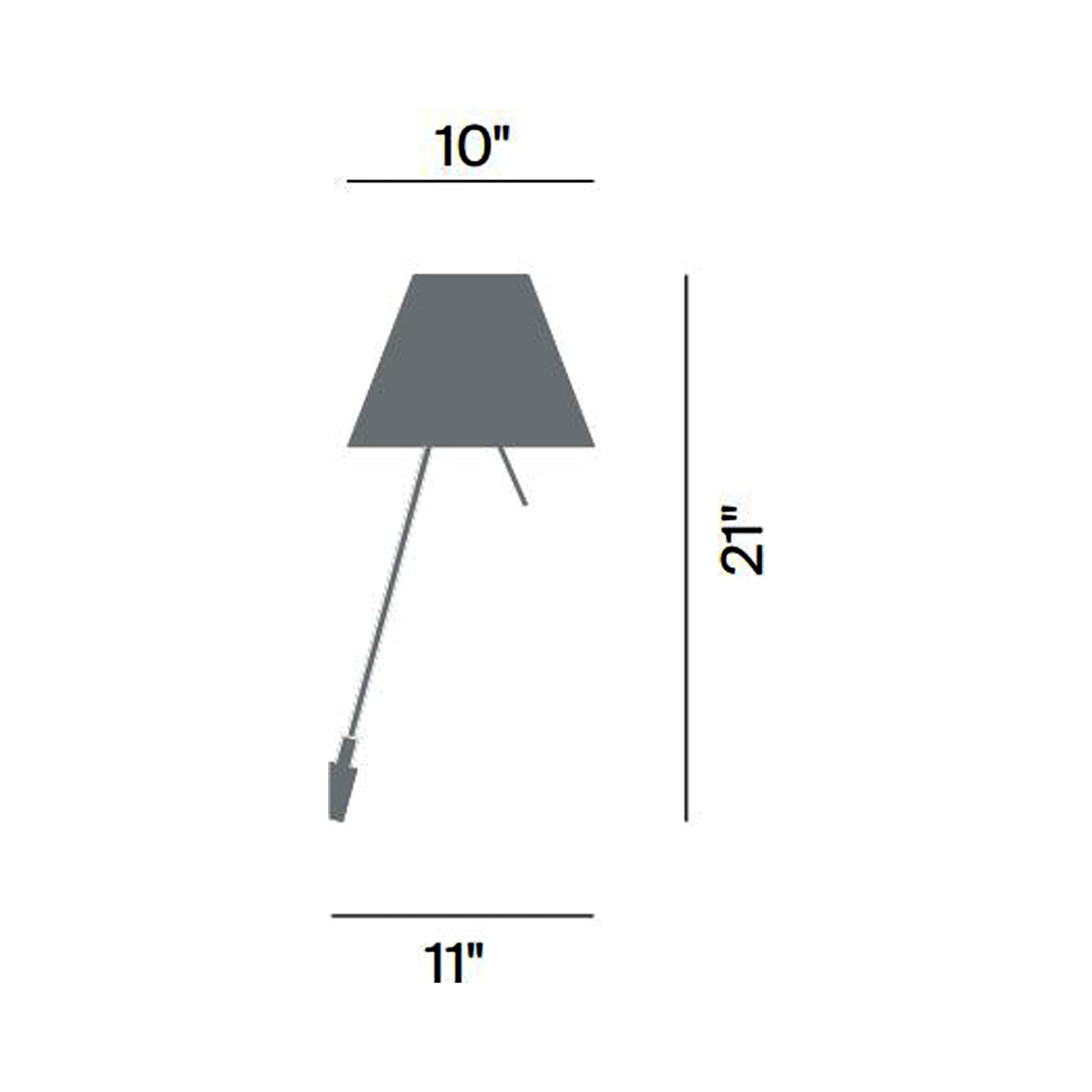 Costanzina Wall Light - line drawing.