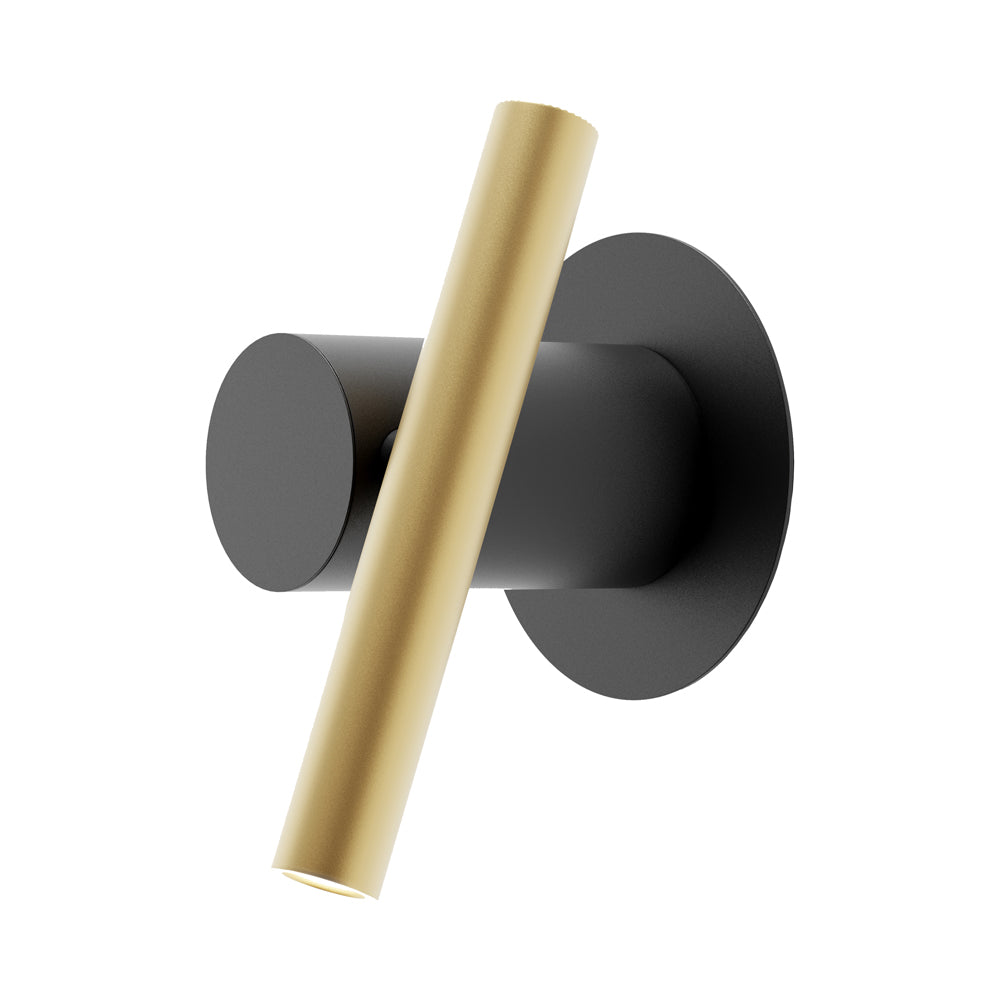 Doi LED Ceiling / Wall Light in Black/Brass.