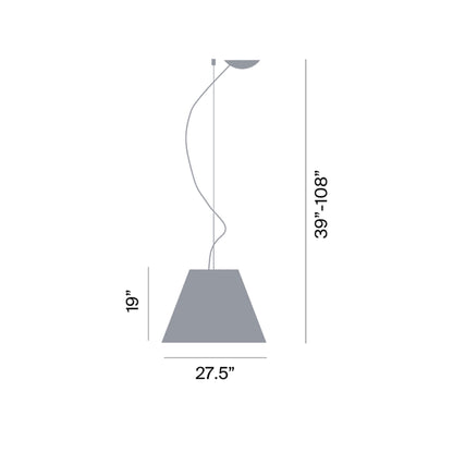 Grande Costanza Pendant Light - line drawing.
