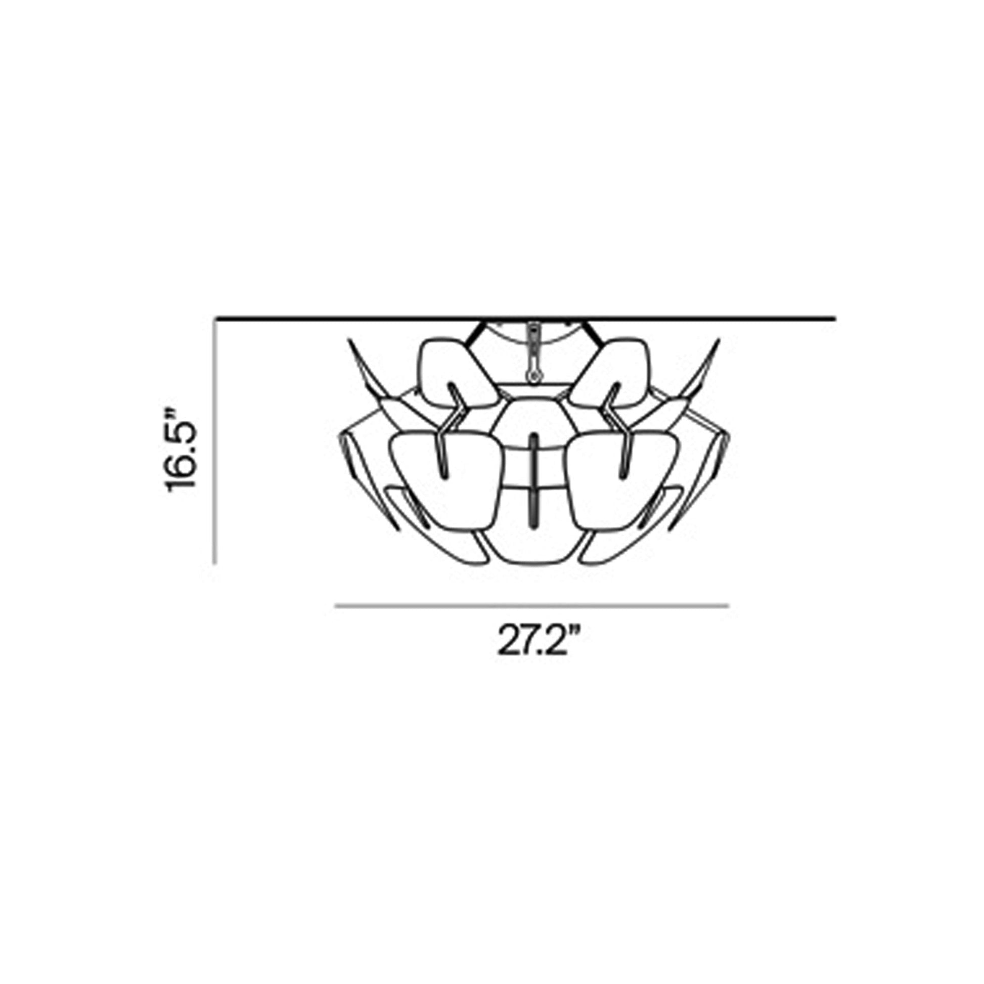 Hope Ceiling Light - line drawing.